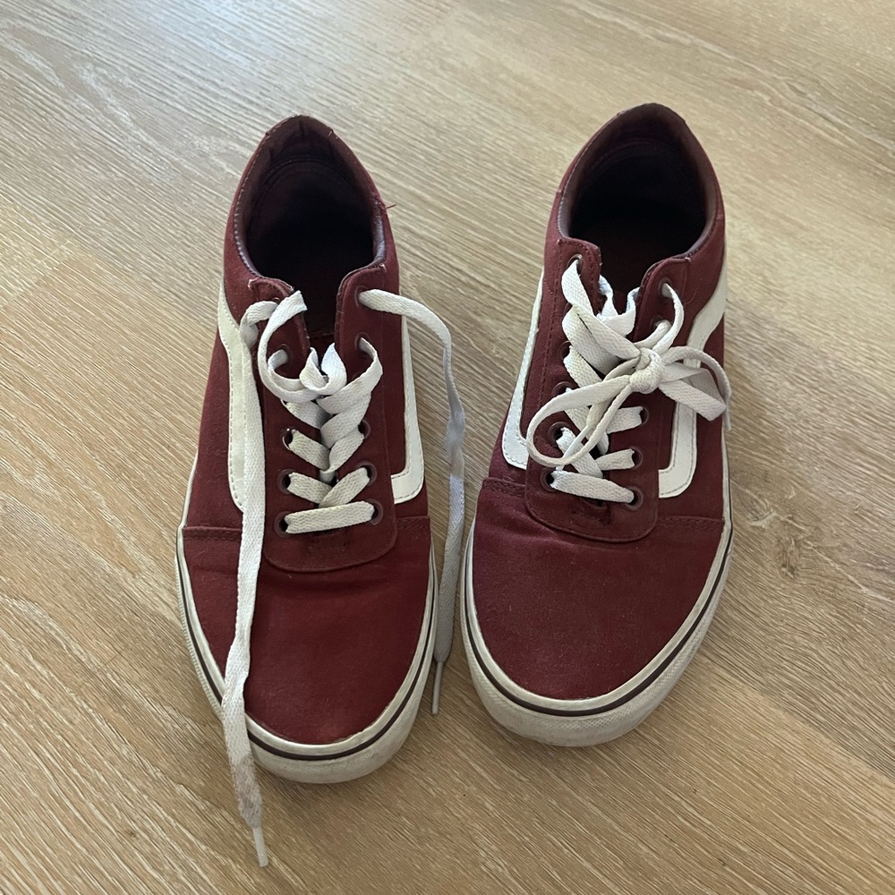 Maroon Vans Sneakers